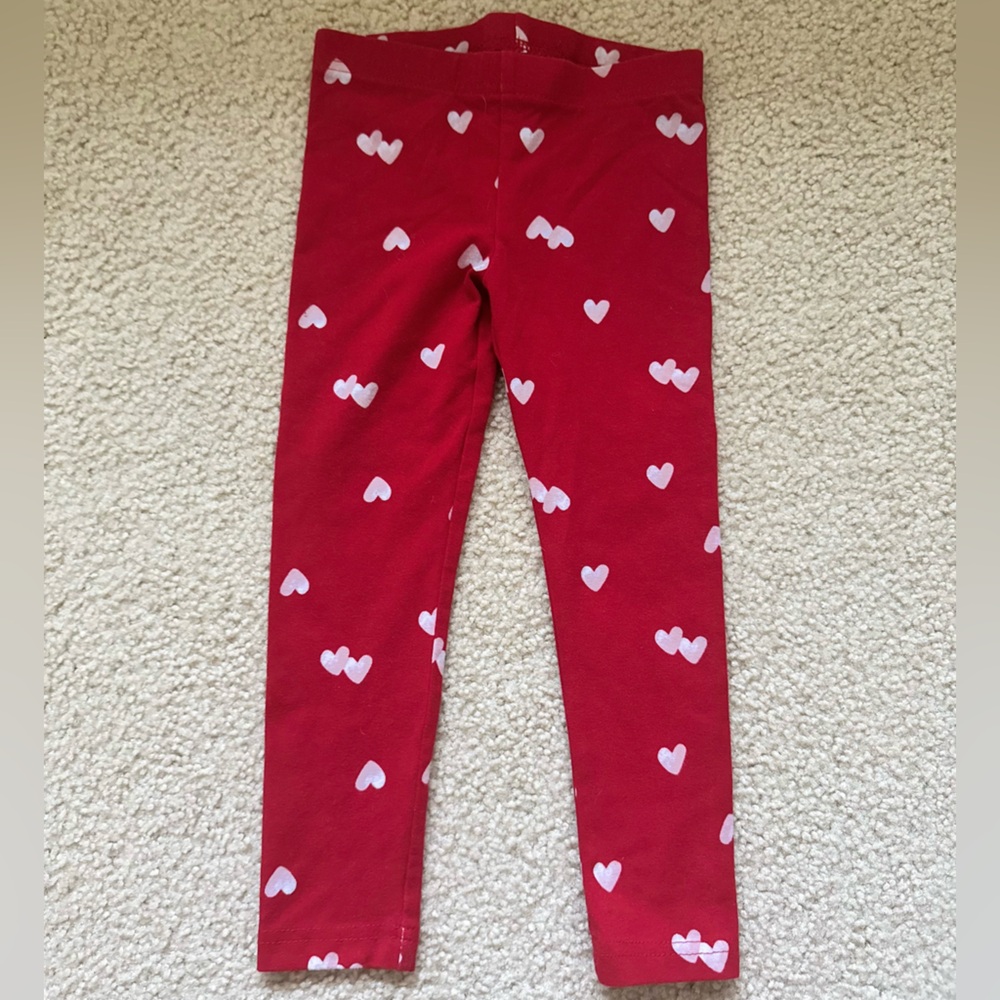 ❤️ Carter's Red Heart Leggings (4T) 🤍